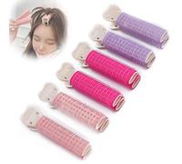 6 PCS Pinzas para El Cabello Voluminizadoras, Upgrade Fluffy Hair Clips de Velcro Para El Cabello,Herramienta de Rizado de Estilo Perezoso,Rulos con Clip para Mujeres Y Niñas Thin Curly Hair Styling