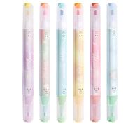 6 PCS Rotuladores de Purpurina - Doble Punta Resaltador y Lettering Metalicos, Regalo para Niña 4-12 Años, Magicos Doble Línea para Pintar, Scrapbooking (12 Colores)