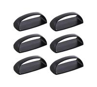 6 Pcs Self-adhesive Pulls for Cabinet Drawer Glass Refrigerator Door Furniture Handle with Adhesive Tape (black)-WG
