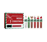 6 PCs/Set Coloración Hidratante Labial Mate Pintalabios Navidad Colorido Brillo de Labios Set Impermeable Nutritivo Labios Tint