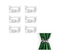 6 pcs (Silver) Letter Metal Napkin Ring Set Letter Napkin Buc, table setting, dining decor.