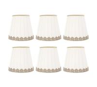 6 pcs Small Lamp Shades Set, Lamp Shades Set, Table Fabric Replacement, 3" Top x 5" Bottom x 5" High, for Bedside, Wall Sconces, Spider Fitter