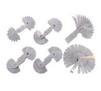 6 Pcs Stainless Steel Radius Gauge Set with Feeler Gauge for Arc Radius Fillet Measurement