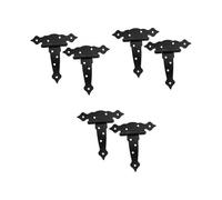 6 pcs T-Shaped Door Hinge Fence gate Hinges Yard Door Hinge Shutter Black Hinges Garage Door Wooden Door Iron