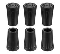 6 Pcs Tapones de Goma Bastones Senderismo, 11mm Topes Tapones Bastones Marcha Nordica, Tapas Botines Protector de Punta para Palos Senderismo, Puntas de Goma para Baston de Senderismos
