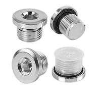 6 PCS Tapones de Sellado de Acero al Carbono de 1/4 Pulgadas con Junta de Goma, Tapón Interior Hexagonal para Tubos de Agua, Ideal para Sellar Bombas de Aceite Hidráulicas (4, 1/2 Zoll)