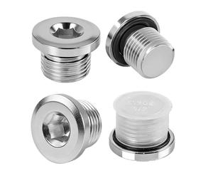 6 PCS Tapones de Sellado de Acero al Carbono de 1/4 Pulgadas con Junta de Goma, Tapón Interior Hexagonal para Tubos de Agua, Ideal para Sellar Bombas de Aceite Hidráulicas (4, 1/2 Zoll)