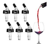 6 Pcs Vertedores Dosificador 2cl/4cl, Vertedores de Vino, Vertedores de Botellas, Vertedor Dosificador Aceite Vino para Bebidas, Cócteles, Aceite y Vino, Cocina, Restaurante, Botellas y Bar
