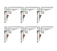 6 pegatinas acrílicas de espejo para pared y gabinete, elementos decorativos diagonales para mejorar el reflejo de la luz y la ilusión del tamaño de la habitación (plata)