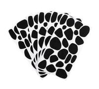 6 pegatinas de fieltro autoadhesivas negras para disfraz de 101 dálmatas y vaca de 29 x 16 cm, placas de fieltro para cortar, pegatinas textiles para carnaval, camisetas decorativas