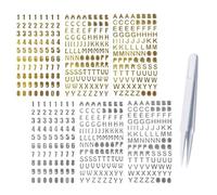 6 Pegatinas de Letras y Números, Adhesivas Autoadhesivas de Vinilo Impermeable, Letras para Álbumes de Recortes, Manualidades, Tarjetas de Felicitación, Buzones y Ventanas