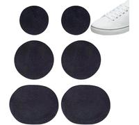 6 pegatinas de reparación de agujeros de malla negra para zapatos, agujeros para zapatillas, reparación de agujeros para zapatos, parches autoadhesivos para reparación de talones, accesorios y
