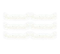 6 pegatinas falsas para mujer, resistentes al agua, tatuajes temporales con purpurina dorada y plateada, para fiestas musicales de vacaciones en la cara (Gold-QBT-008)