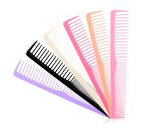 6 peines de corte para estilista, peines de corte de pelo de carbono profesional resistente al calor, dientes medianos y finos para hombre y mujer