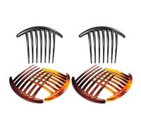 6 peines franceses de 7 dientes, pinza de plástico para el pelo, peines laterales para el cabello, accesorio para el cabello para mujeres y niñas, accesorios de peine para el pelo (negro y marrón)