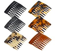 6 peines laterales franceses de 9 dientes, estilo vintage, accesorios para el cabello para mujer, moño pequeño