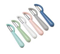 6 peladores giratorios de acero inoxidable, peladores de verduras, mango antideslizante, formas afiladas, pelador giratorio a prueba de óxido para frutas, zanahorias, berenjenas, pepinos