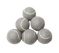 6 pelotas de tenis de entrenamiento, tenis de alta elasticidad para principiantes, pelotas de juego de ejercicio, juguetes de entrenamiento de fieltro para perros y mascotas (gris)