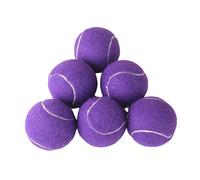 6 pelotas de tenis de entrenamiento, tenis de alta elasticidad para principiantes, pelotas de juego de ejercicio, juguetes de entrenamiento de fieltro para perros y mascotas (morado)
