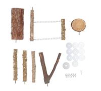 6 Perchas para Pájaros. Tenedor de Madera del Soporte de la Percha del Loro, Fácil Instalación, Plataforma de Percha con Múltiples Ramas, Hamaca, Columpio, Juguete para Cacatúas,