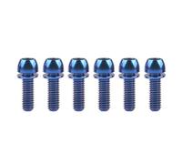 6 Pernos de Titanio M6 x 18 mm, 20 mm, Cabeza cónica con arandela para Freno de Bicicleta