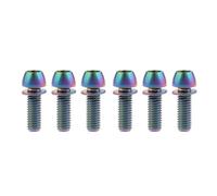 6 Pernos de Titanio M6 x 18 mm, 20 mm, Cabeza cónica con arandela para Freno de Bicicleta