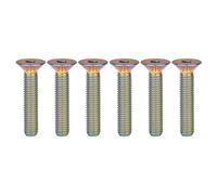 6 Pernos de Titanio M8x 15 20 25 30 35 40 45 50 60 65 mm con Llave Allen y Cabeza avellanada para Bicicleta y Motocicleta