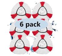 6 Pezzi Testine di Ricambio Compatibile con Vileda ,Testina Assorbente Compatibili con Vileda 2 in 1 Turbo Mocio,per Mocio in Microfibra Adatta a Tutti i Tipi di paviment