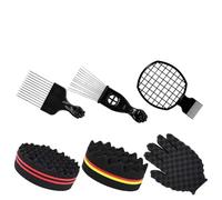 6-piece African hair comb, dirty braid care tool set, suitable for men and women with curly, wavy and curly hair