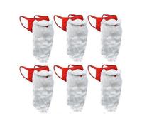 6-piece Christmas adult mask funny beard Santa Claus costume