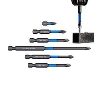 6 Piece Magnetic Drill Bit Set, Phillips Screwdriver Bits | Precision Steel Cordless Drill Bit Set for Woodworking, Metalworking, Construction & DIY Projects