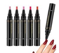 6-Piece Nail Marker Set - Long Lasting Quick Dry Nail, Pens Beauty Kit For Girls Women Teens Practice Professional Salons Homes Party Holiday Summer Spring Wedding Daily