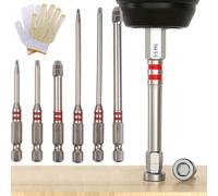 6-Piece Pagoda Screwdriver Bit Set, Strong Magnetic Hex Shank Hex Key Screwdriver Bit, Featuring Magnetic Hexagonal Shanks and a Unique Pagoda-shaped Internal Hexes Design, 1.5-6mm (6pcs)