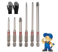 6-Piece Screwdriver Bit Set: Featuring Magnetic Hexagonal Shanks and a Unique Pagoda-Shaped Internal Hex Design, 65-100mm Universal for Drill & Wrench, a Single Bit Can Tighten Nuts Ranging (1pc)