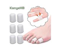 6 pieces/3 pairs of toe separators for thumb valgus silicone gel little toe tube finger protector co