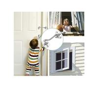 6 Pieces Cabin Hook,door Latch Hook,silver Stainless Steel Door Hook Lock,with Mounting Screws,for Window,barn Door,shed Door,garage Door(7.5cm)