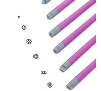 6 Pieces Nail Craft Stamper, Creative Flower Nail Stamping Pen, Beginner Nail Stamping Tools, Easy to Use Nails Stamper Kit for Women, Beginners, Professional (6 Pieces)
