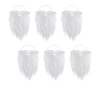 6 Pieza Barba Papá Noel,Divertida Barba Falsa Blanca Santa Claus Postiza Set,Ajustable Peluca Papá Noel Barba Blanca,Ajustable Para Fiesta Navidad De Adulto Niño Niña Chica Fiesta Navidad Peluca Barba