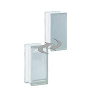 6 pieza BM bloques de vidrio vista completa SUPER white bloque de vidrio satinado por un lado 19x9x8 cm