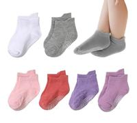 6 Pieza Calcetines Antideslizantes Niño Bebé Calcetines, Calcetines Antideslizantes para Bebés, Calcetines Antideslizantes Térmicos para Bebé, Calcetines Bajos de Bebé Niña Niño de 1 a 3 años