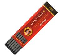 6 pieza KOH-I-NOOR Juego de carboncillos (5,6 mm 2B 4B 6B (Set surtidos por 2 x 2B, 2 x 4b y 2 x 6B)
