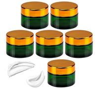 6 Pieza Tarros de Cristal, 30 ml Tarros de Crema Recipientes Vacíos Recargables para Mujeres Niñas Cosméticos Cremas Lociones Aceites Esenciales en Polvo