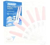 6 Pieza Tests de Embarazo,Tira Reacctiva de Embarazo,Detección Temprana,Predictor Test Embarazos,Detección Ultratemprana,Fácil y Cómodo de Usar,Uso Sencillo en Casa, Rosa
