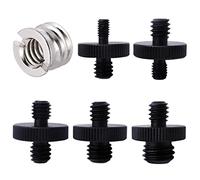 6 piezas 1/4 a M4/M5/M6/M8/M10 Tornillo Masculino 1/4 a 3/8 Tornillo Masculino Adaptador de Tornillo Roscado para La Cámara/Trípode/Monopod/Cabeza de La Bola/Soporte de La Luz
