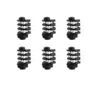 6 Piezas 1/4 Pulgada 6.5mm Enchufe Clavija de Auricular de Montaje en Panel PCB de Audio Estereo 6 Pines