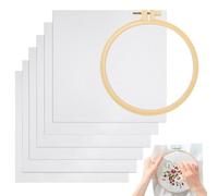 6 Piezas 20 x 20cm Tela Punto de Cruz,Blanca Algodón de Tela para Bordar,Reserva Clásica Telas Lino,Buen Material Telas para Bordar,para Prendas de Vestir, manualidades, Bordado, Decoración y Costura