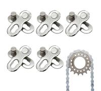 6 piezas (3 pares) Cadenas para bicicletas 12 Velocidades, anillos de cadena de acero inoxidable, fáciles de quitar, duraderos y reutilizables, Standard