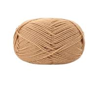 6 piezas 300g hilo de lana hecho a mano otoño e invierno cálido suéter sombrero bufanda bola(04 Milk Tea)