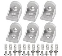 (6 piezas) 4040 Series Accesorios de extrusión de aluminio Conector Ángulo Soporte de esquina Estándar Europeo Perfil de aluminio L Soporte con pernos y tuercas