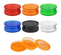 6 Piezas 60mm Grinder Antideslizante, Grinder Condimentos Pequeño, Molinillo de Hierbas de Plástico, Molinillo de Plástico con Tapa Magnetica, Hierbas Grinder Multicolor, para Moler Café